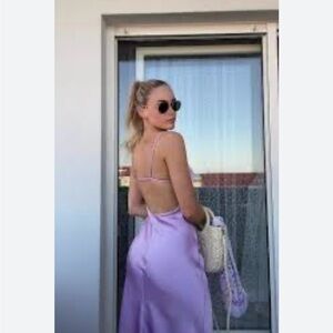 Zara Lavender Backless Dress